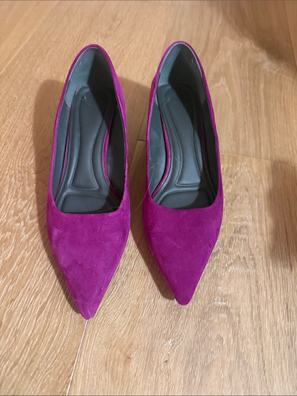 SARTO By Franco Sarto Pointed Suede Pumps in Fuchsia